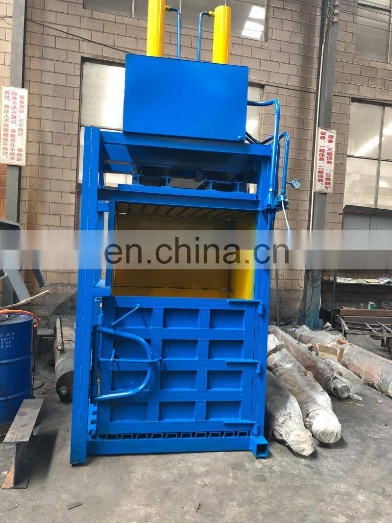 Cardboard box scrap metal paper baler waste carton bale press machine