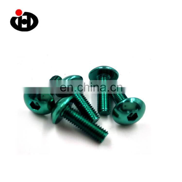 Can be customized in a variety of colors of high quality mirror bolt hexagon head screws