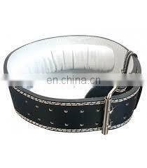 OEM custom logo gym leather weightlifting belt for unisex use in Gym weight lifting leather belts 06 inches 04 inches