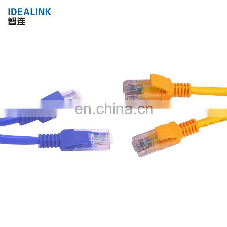Chinese manufacturer yellow / gray 4 pairs patchcord cat5 1m 5e utp cable cat 5 patch cable