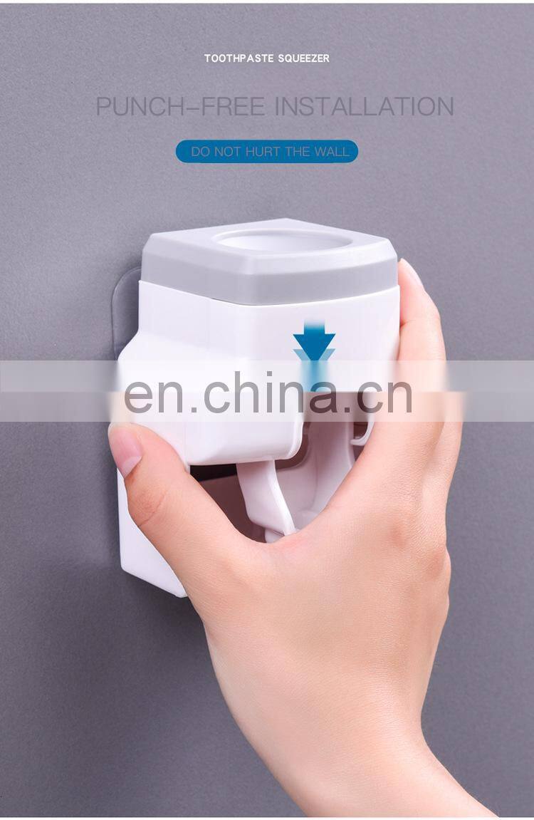 Creative Wall Mount Automatic Toothpaste Dispenser Bathroom Accessories Waterproof Lazy Toothpaste Squeezer Toothbrush Holder