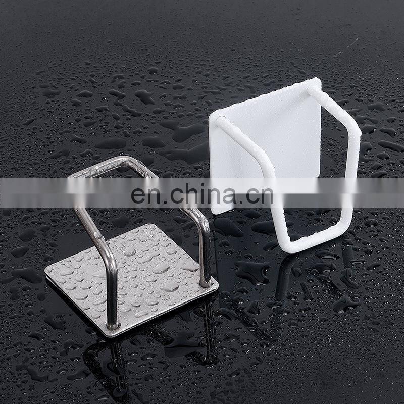304 Stainless Steel Sink Sponges Holder Self Adhesive Drain Drying Rack Kitchen Wall Hooks Accessories Storage Organizer