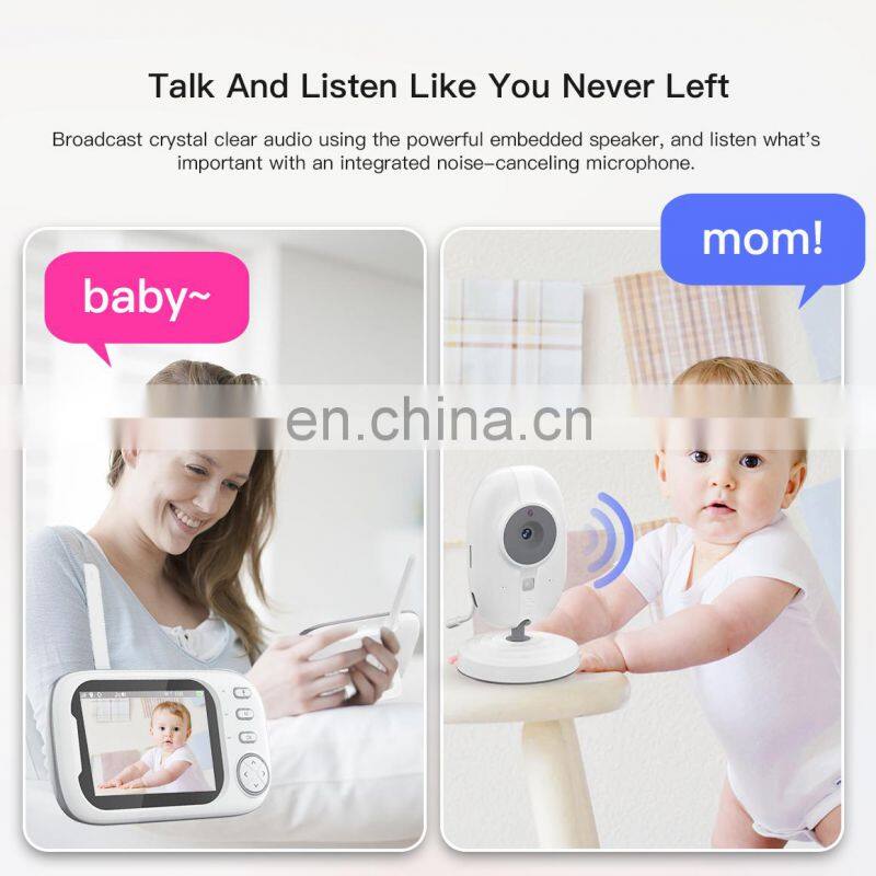 New VB603 Pro 720p Baby Monitor With Camera Wireless 3.5inch 2.4G Two Way Talk Baby Phone Cry Sound Temp Detection Baby Monitor