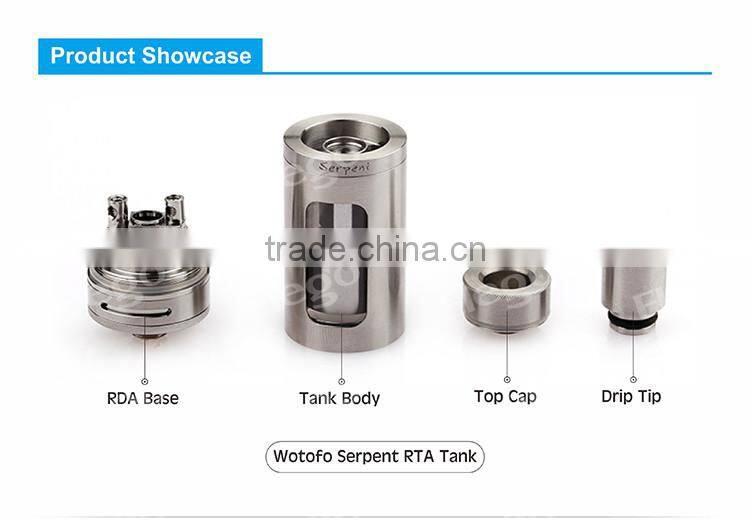 Wotofo Serpent RTA Tank with 4ml and Top Filling Large Stock Wholesale ecigarette