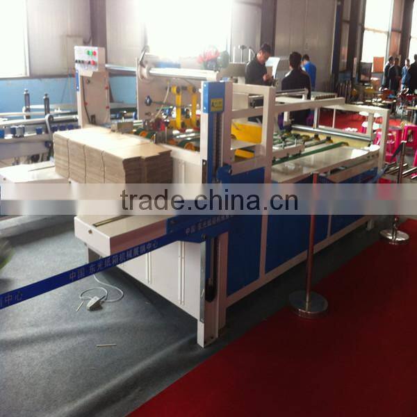 Semi-automatic folder gluer carton box making machine