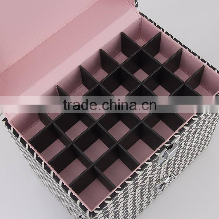 Ladies leather vanity bag nail box