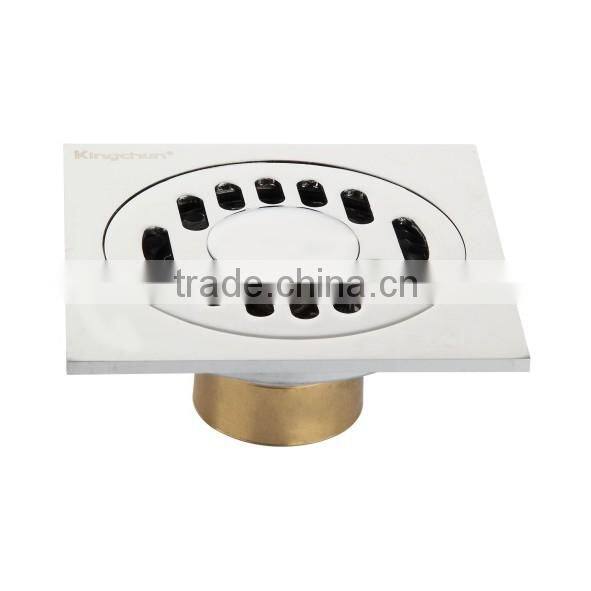 China golden supplier brass floor water sink drain