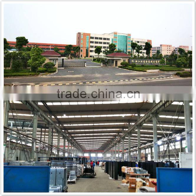 blue metallic sloped locker