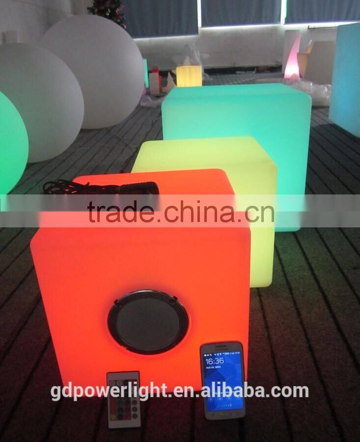 LED cube with bluetooth speaker stereo and remote control 4343B5