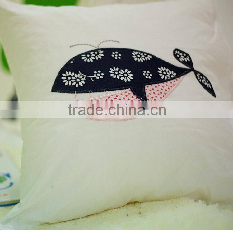 Animal embroidered pillow matching with kids teepee