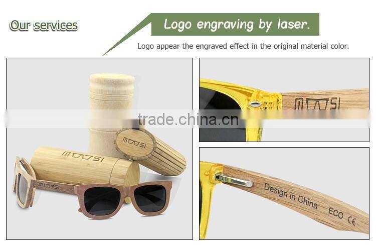 Yellow Revo Color Handmade Custom Wood Sunglasses
