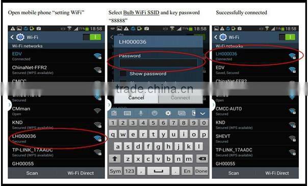 Mirror face Wifi Hidden Bulb Camera Security DVR IP Camera