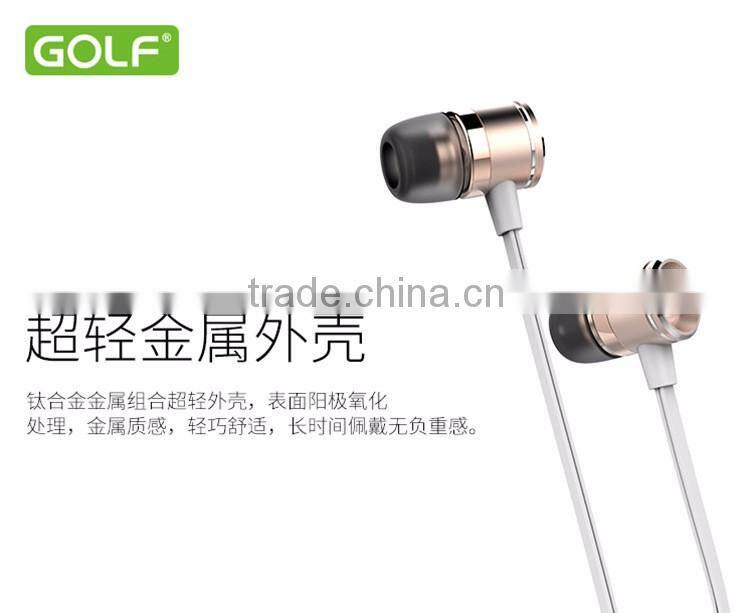 GOLF M3 Jazz Series Audio 3.5mm HD Stereo 120CM In-Ear Earphones Handsfree Stereo Earphone For iPhone/Samsung TB-0379