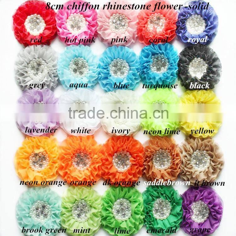 3"Lotus flower- decorative flowers-Hand sewing beads flower-fairy princess accessories/headband baby set