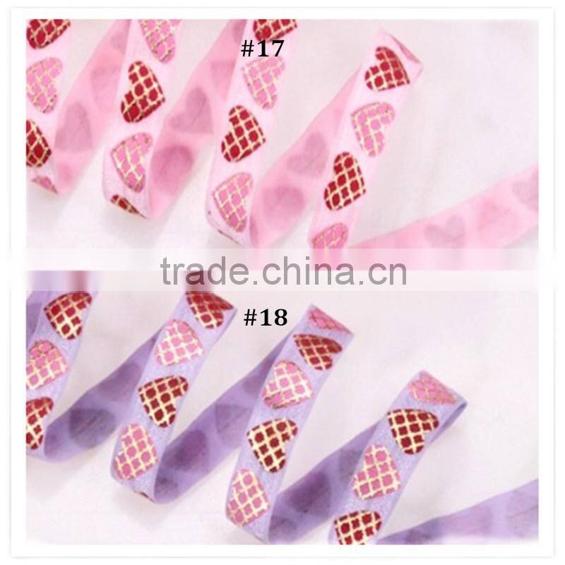 5/8'' elastic fold over elastic ribbon/ waistcoat ribbon/ bra silk ribbon