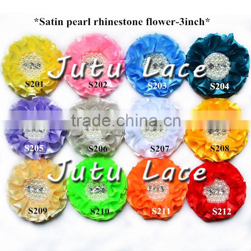 shabby chiffon collar with pearl centre- garment accessories