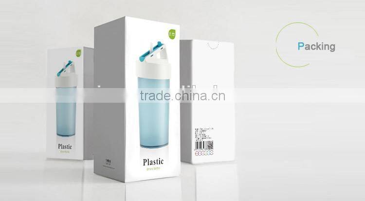 Unique Plastic Straw Bottle with Straw Cap