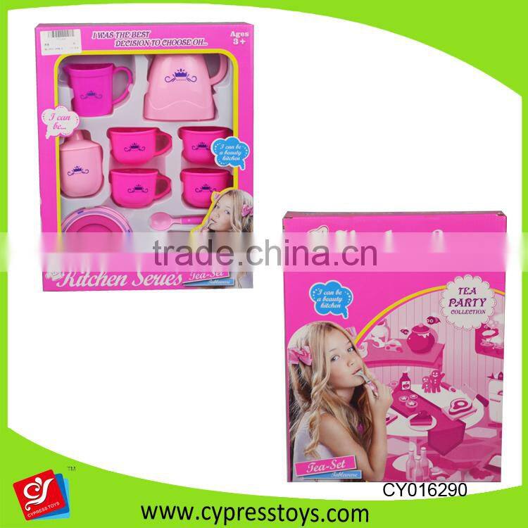Tea time fashion girl pretend play toy tea play set for kids