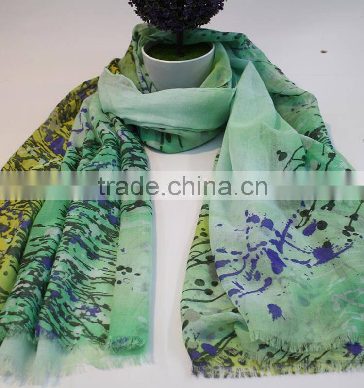 2016 printting viole scarf 100% voile Spring Summer scarf