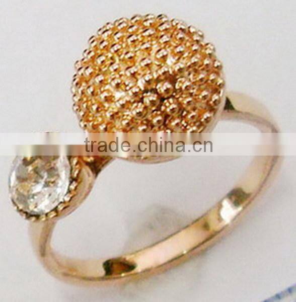 Ruby Flower Mood Ring Crystal Engagement Ring