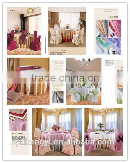 Luxury pure white/red colour wedding decoration chair covers and table covers