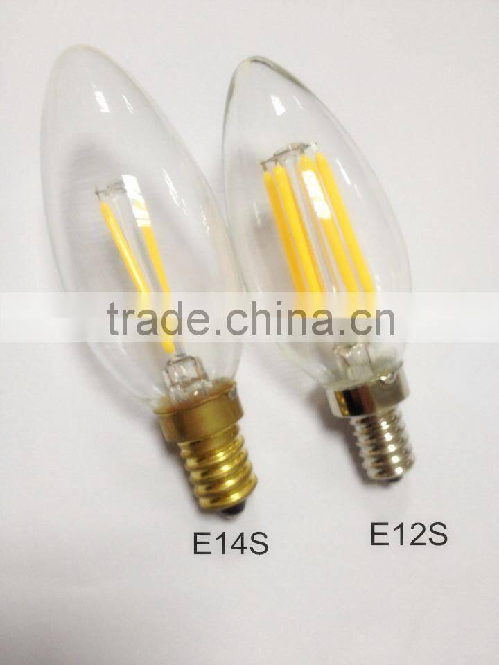 E14 led candle filament bulb lights dinner
