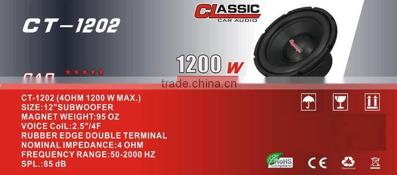 Cometa CT-1202 4 ohm,1200W power subwoofer/subwoofer car audio