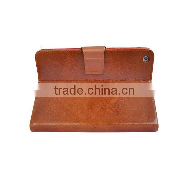 Top-level pc wallet leather case for ipad mini, for ipad mini wallet case