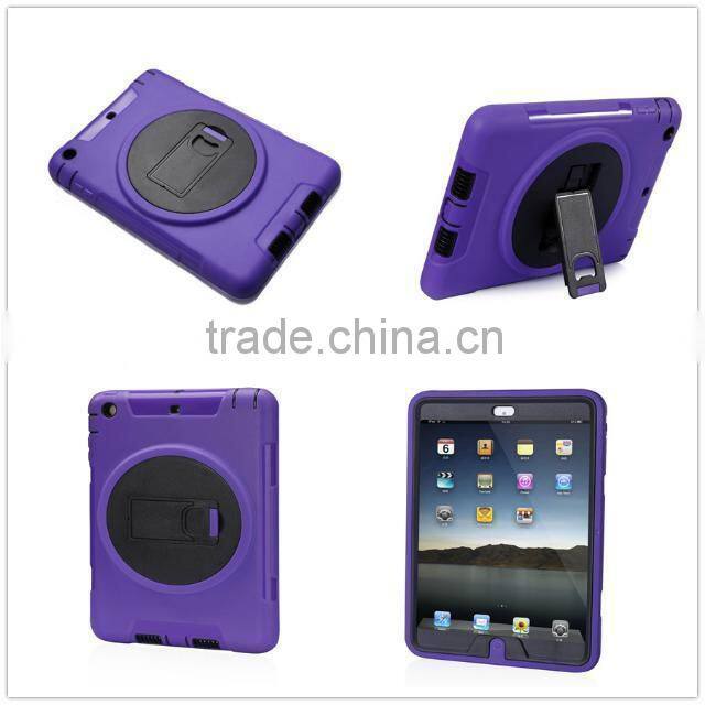 360 rotation ShockProof Heavy Duty Case With Touch Screen Stand for iPad Air