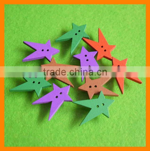 Snowflake 2 Holes Wooden Button