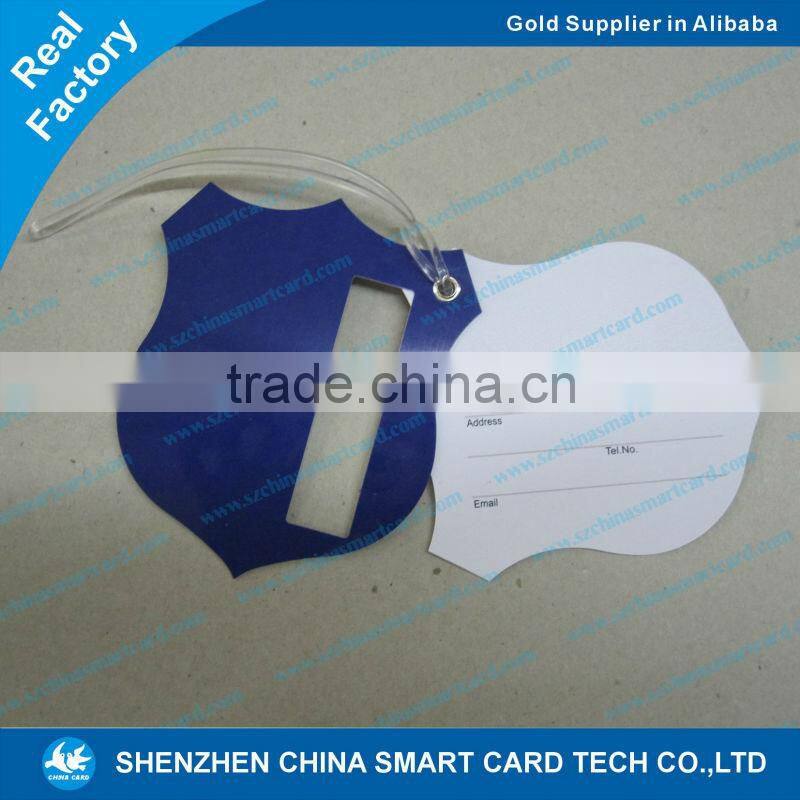 Customized Hard PVC Luggage Tags With Silicone Cord
