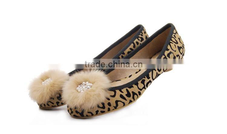 foldable soft flat shoes dance shoes with good quality and OEM ODM for woman leopard print