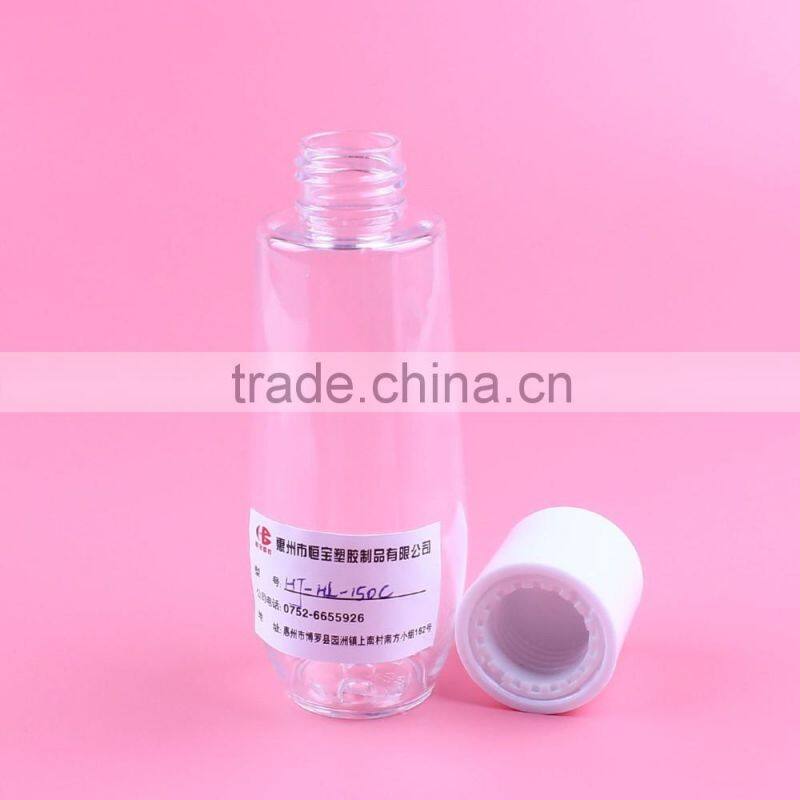 150ml Plastic trans parent smoll bottle