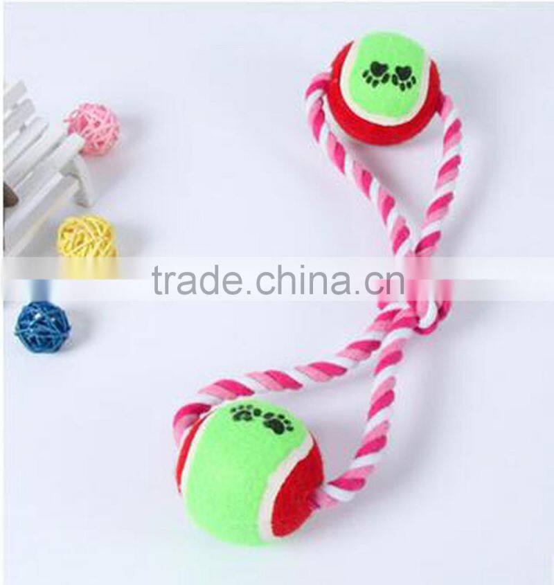 new design double tennis balls dog cat toys for training dogs cats