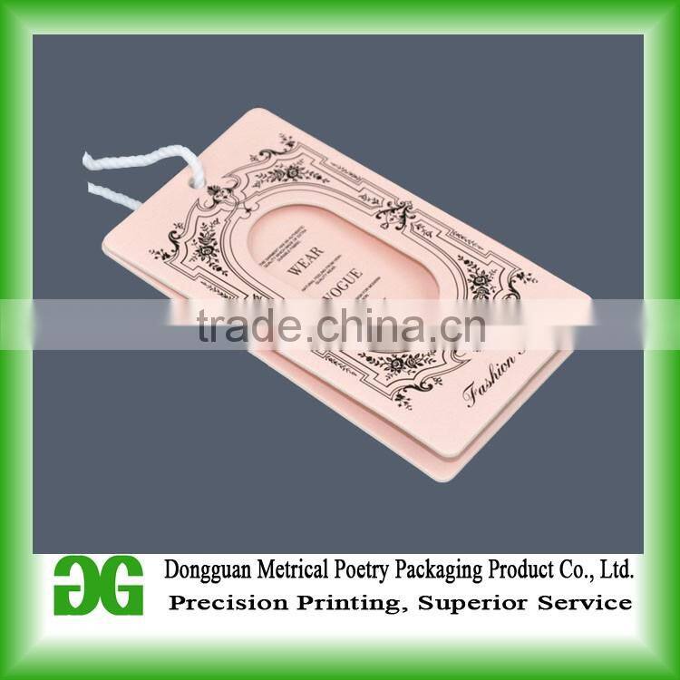 2016 Directly factory custom plastic hang tag with clip