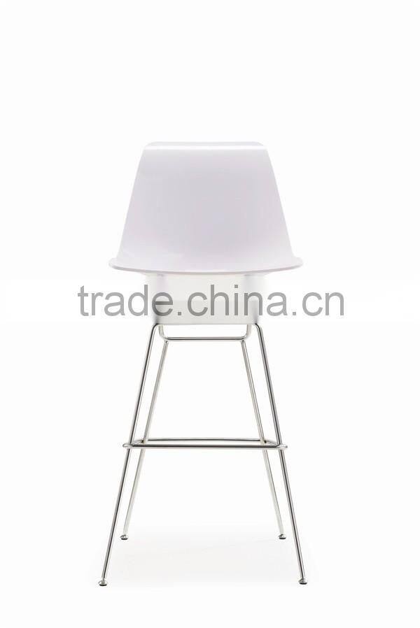 plastic bar stool, metal frame high plastic chair, plastic commercial bar stool high chairs DU-0924H
