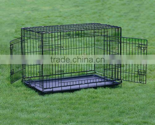 Pet Dog Wire Crate With Two Doors