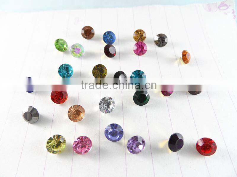 White Clear 1440pieces/bag Sharp Bottom Non Hotfix Glue on Rhinestones Shining Nail Art Crystal