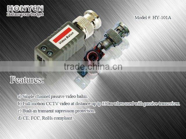 Single channel balun video transceiver HY-101A