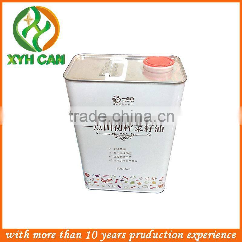 Easy Open End Metal Tin Can for canned oil