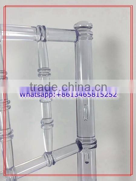 Transparent Crystal Clear Resin Plastic Event Rental Chiavari Chair