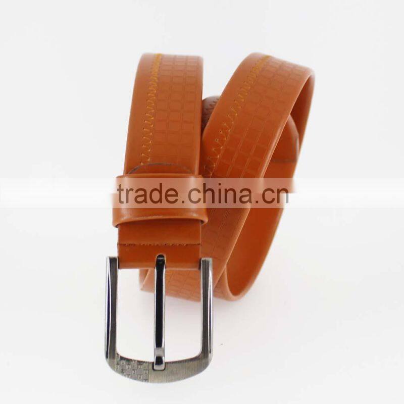 New designer man Orange PU leather jeans belt in Yiwu