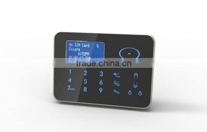 LCD intelligent Wireless home security alarm system with APP application on iphone