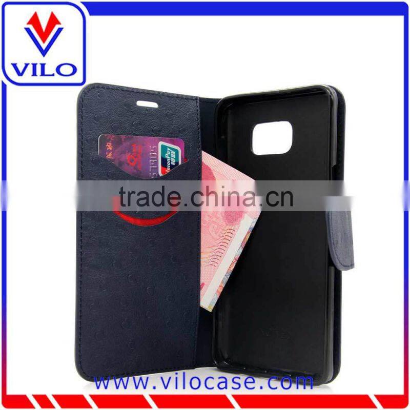 buckle Card slot Leather flip case for Samsung Note 5