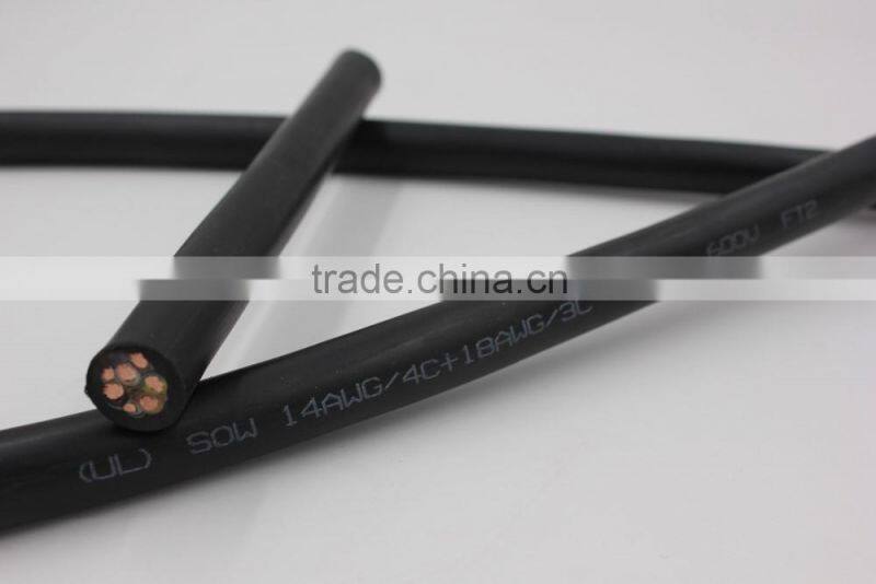Ronghua cable UL standrad SOOW 600V flat submersible cable 3*2AWG