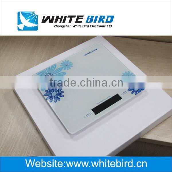 5kg/1g tempered glass food weighing kitchen scale