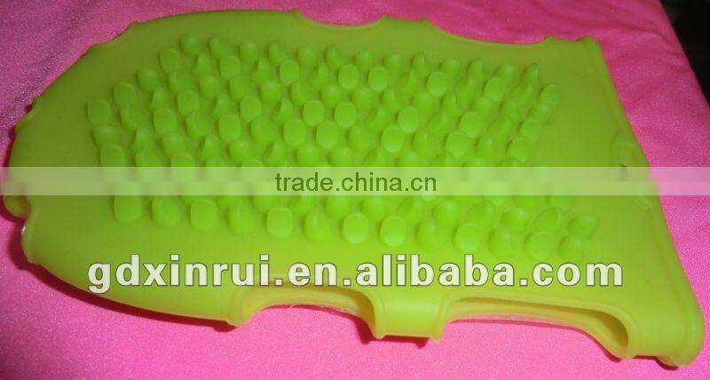 soft silicone massage bath gloves