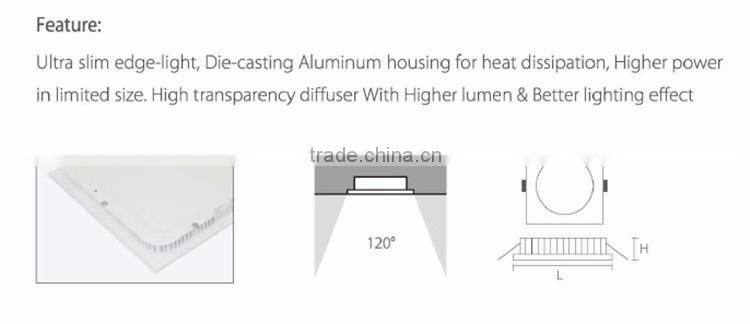 Free Shipping China SMD Slim Downlight Lamp 300x300mm Ultra Thin Ceiling Recessed Dimmable Square LED Panel Light For Office
