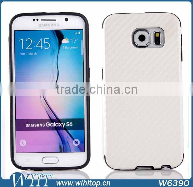 Wholesale Grain Carbon TPU Case Protective Case Cover For Samsung Galaxy S6