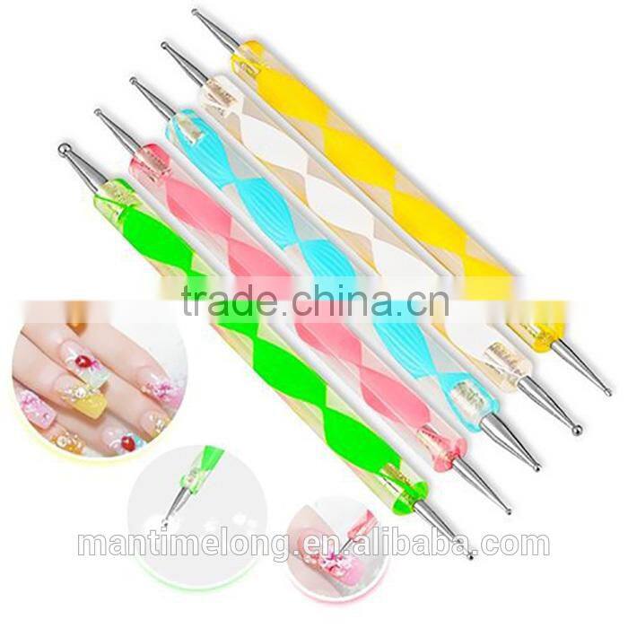 5Pcs/Set High Quality Two-Way Dotting Pen Marbleizing Painting Tool Nail Art Dot Set